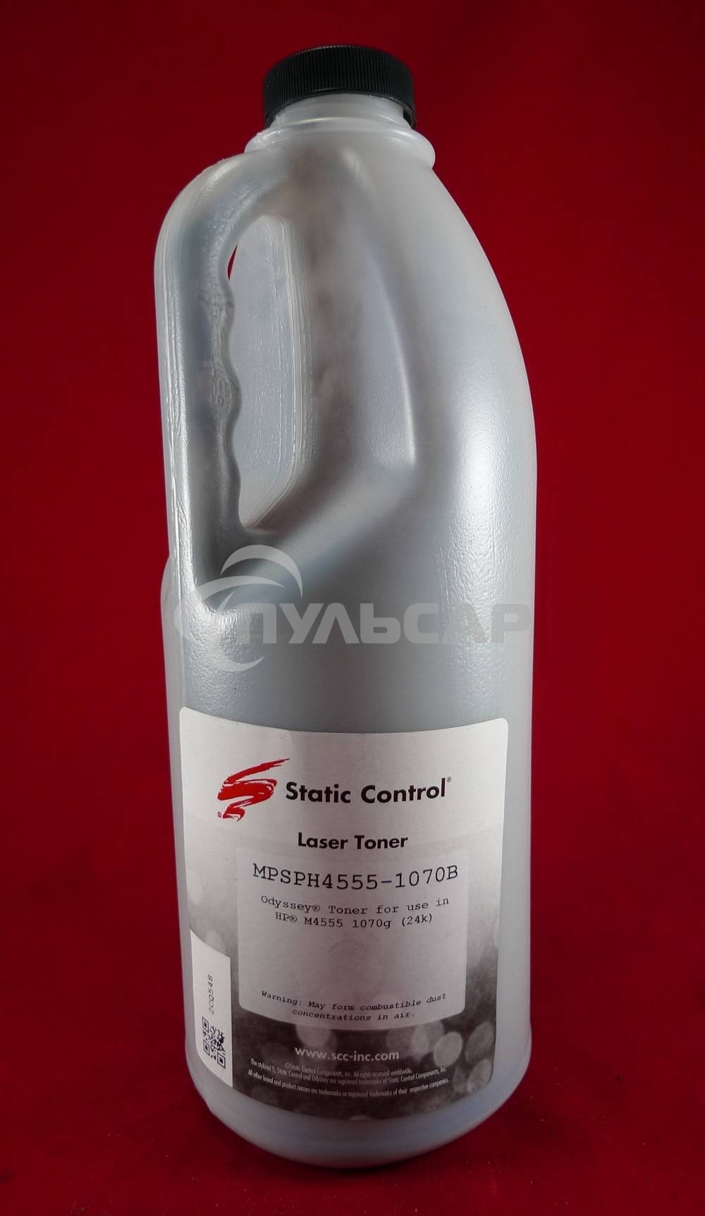 Тонер для принтера Static Control MPSPH4555-1070B черный (флакон 1070г) HP LJM4555/M601/LJP4014 