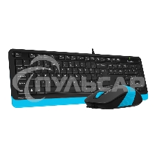 Комплект клавиатура + мышь A4Tech Fstyler F1010 клав:черный/синий мышь:черный/синий USB Multimedia