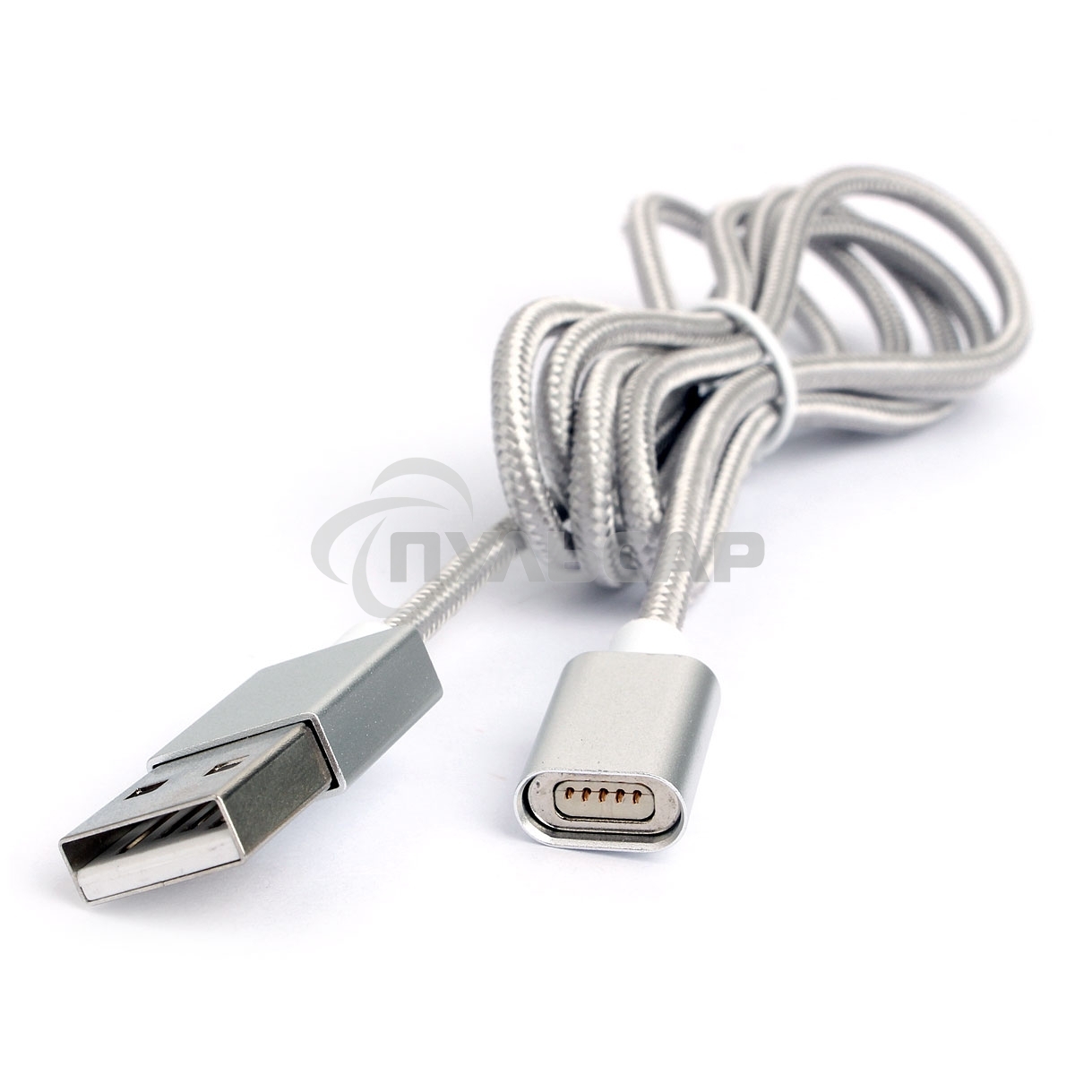 Кабель магнитный USB2.0 Cablexpert CC-USB2-AMMg-1M, для адаптеров TypeC - microBM 5P - iPhone lightning, 1м, алюминиевые разъемы (адаптеры в комплектацию не входят)