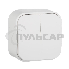 Выключатель 10A 2-клав., белый Quteo 