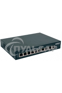 Коммутатор PoE OSNOVO SW-20820(120W), 8 x FE с поддержкой PoE (IEEE 802.3af/at), 2 x GE, до 30W на порт, суммарно до 115W