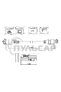 Кабель Hyperline PWC-IEC19-IEC20-3.0-BKКабель питания IEC 320 C19 - IEC 320 C20 (3x1.5), 3 м