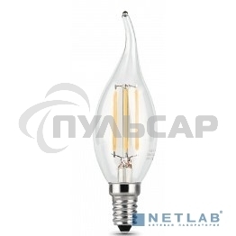 Лампа светодиодная Gauss Filament Свеча на ветру E14 5Вт 2700К