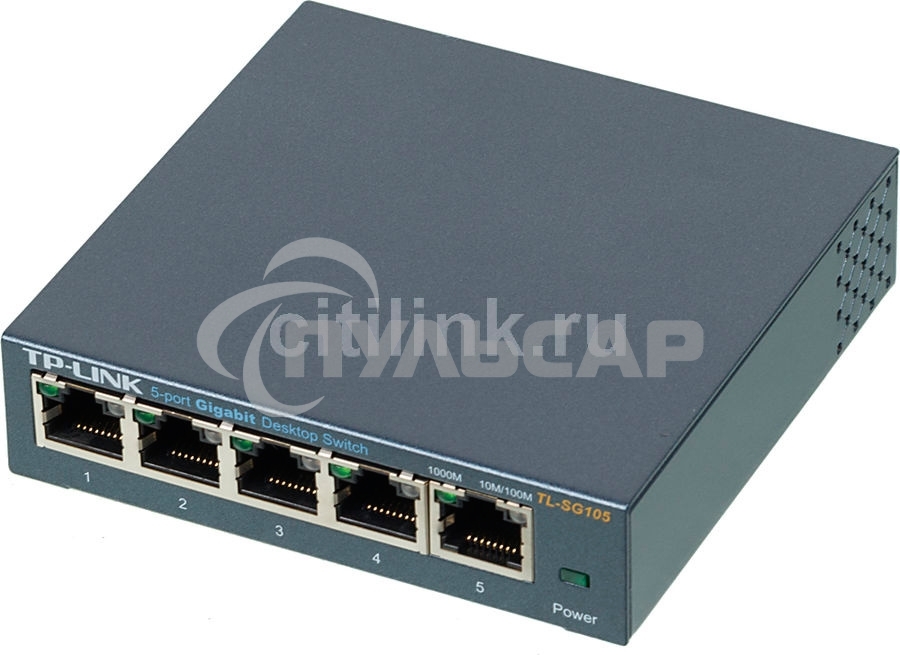 Настольный коммутатор TP-Link TL-SG105S 5-портовый 10/100/1000 Мбит/с
