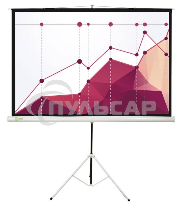 Экран Cactus 180x180см Triscreen CS-PST-180x180 1:1 напольный рулонный белый