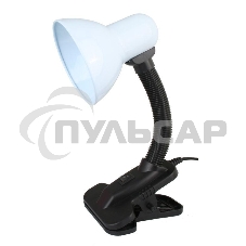 Светильник UF-320P С01 настол. прищепка 230В 60Вт E27 ЛОН бел. Ultraflash 12370
