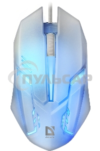 Мышь проводная Defender Cyber MB-560L белый, 1200 dpi, USB, кнопки - 3