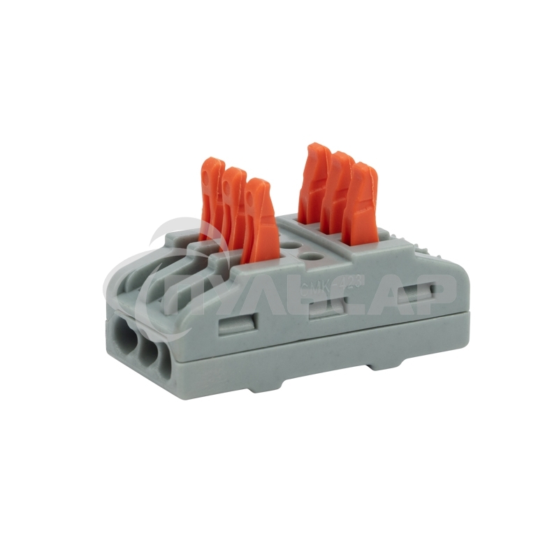 Клемма соединительная многоразовая проходная 3 полюса (0,08-4 мм²), серая (30 шт./уп.) Rexant