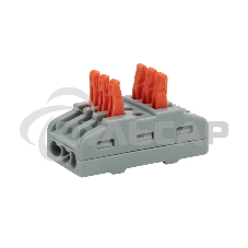 Клемма соединительная многоразовая проходная 3 полюса (0,08-4 мм²), серая (30 шт./уп.) Rexant