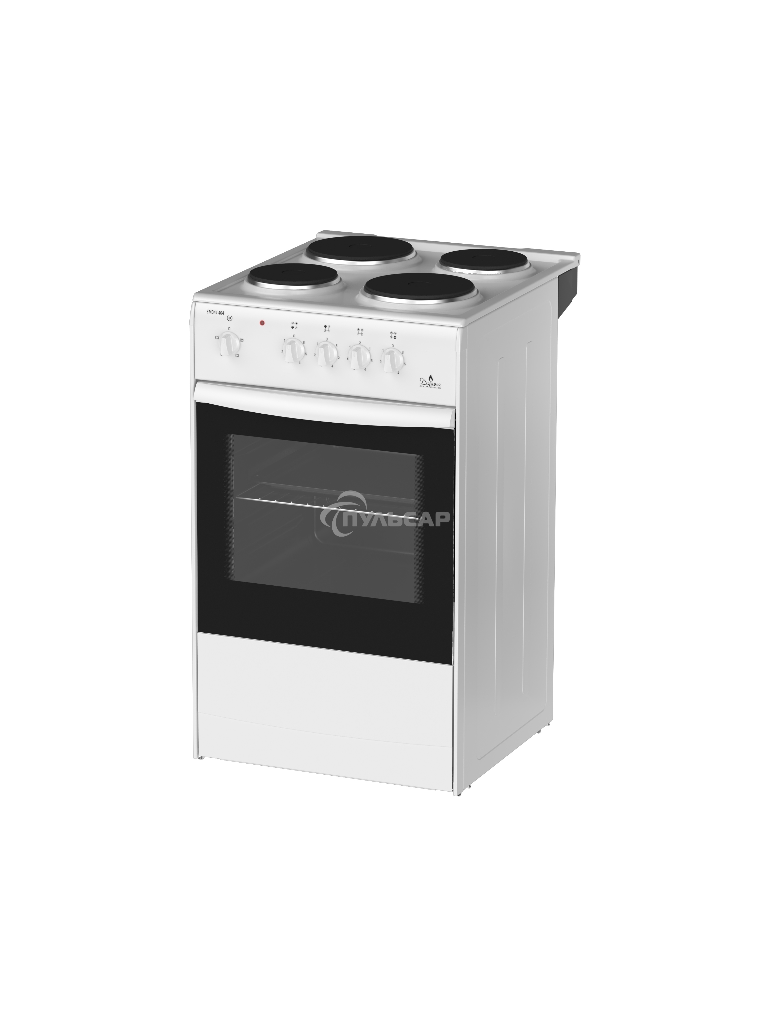 Плита электрическая Darina S EM 341 404 W белый/черный, конфорок 4 шт, духовка 50 л, 50 см x 85 см x 56 см