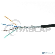 Кабель Cablexpert, SFTP5e, 4 пары, 0.51 мм, медь, однож., экран, оплетка, 305 м, для внешней прокладки, Fluke Test, черный