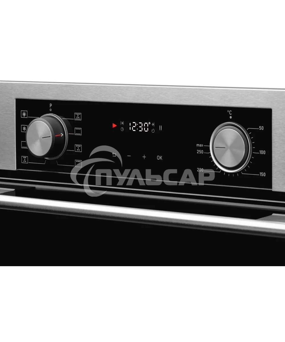 Встраиваемый духовой шкаф Kuppersberg HF 608 BX 80 л, High-Tech, 6 режимов, паровая очистка, черный, нерж. сталь