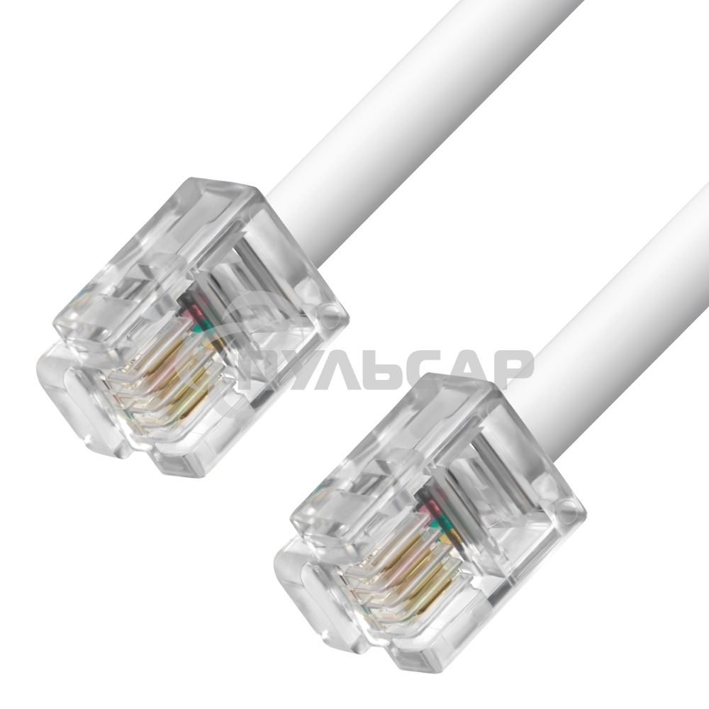 Телефонный шнур Greenconnect удлинитель для аппарата 1.0m GCR-TP6P4C-1.0m, 6P4C (джек 6p4c - jack 6p4c) белый Greenconnect Телефонный шнур удлинитель для аппарата 1.0m GCR-TP6P4C-1.0m, 6P4C (джек 6p4c - jack 6p4c) белый