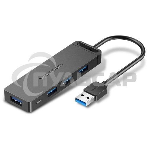 Концентратор Vention OTG USB 3.0 на 4 порта черный - 0.15м. Концентратор Vention OTG USB 3.0 на 4 порта черный - 0.15м.