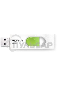 Флешка USB ADATA UV320 (AUV320-32G-RWHGN), 32 Gb, USB 3.2, R/W 100/30, белый/зеленый