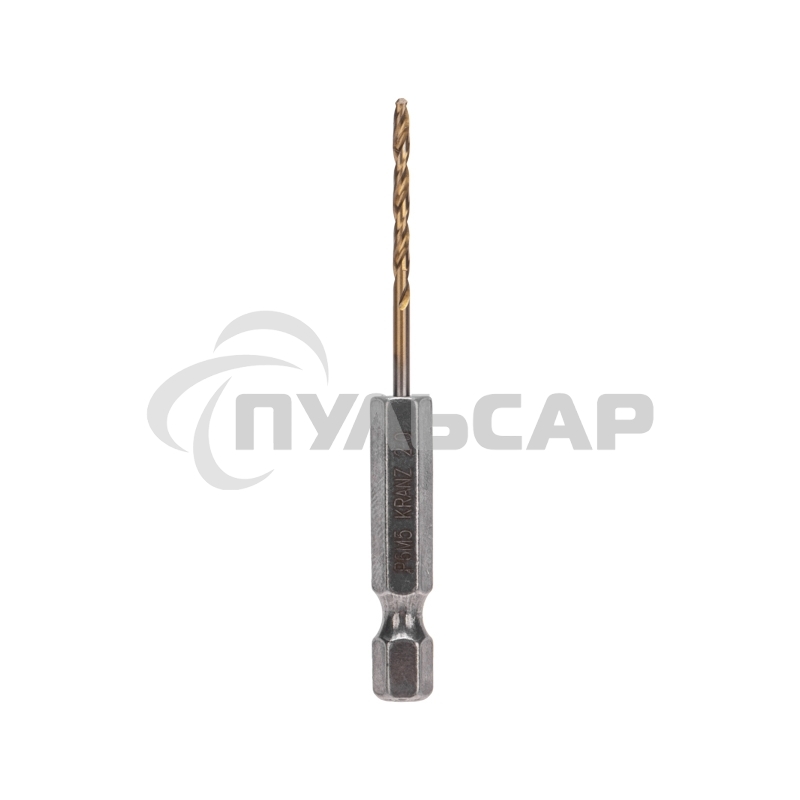Сверло по металлу Kranz KR-91-5500 2мм Р6М5 ТИТАН шестигранный хвостовик DIN 338 (уп.1шт)
