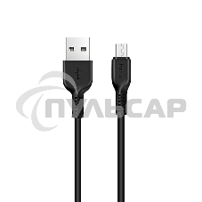 Кабель USB 2.0 HOCO X13, AM/microBM, черный, 1м