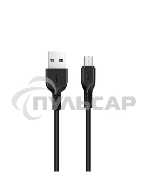 Кабель USB 2.0 HOCO X13, AM/microBM, черный, 1м