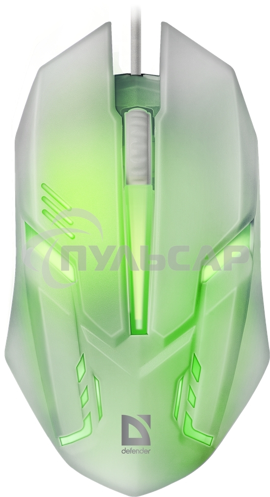 Мышь проводная Defender Cyber MB-560L белый, 1200 dpi, USB, кнопки - 3
