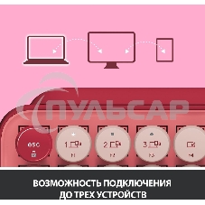 Клавиатура беспроводная Logitech POP KEYS, Heartbreaker Rose (M/N: YR0080/CU0021)