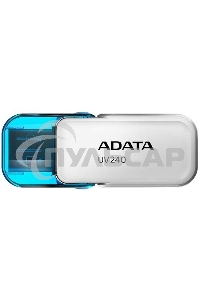 Флешка USB ADATA UV240 (AUV240-32G-RWH), 32 Gb, USB 2.0, R/W 15/5, белый/синий