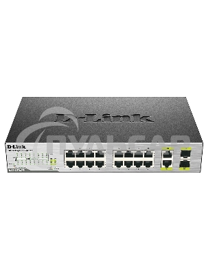 Сетевое оборудование D-Link DES-1018MP/A1A Коммутатор с 16 портами 10/100BASE-TX с поддержкой PoE +2 комбо-порта 10/100/1000BASE-T/SFP