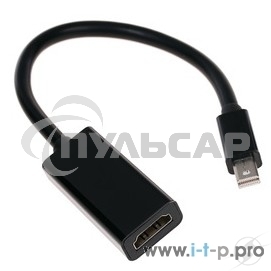 Переходник miniDisplayPort - HDMI, Cablexpert A-mDPM-HDMIF-02, 20M/19F, кабель 15см, черный, пакет