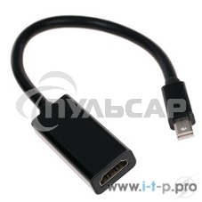 Переходник miniDisplayPort - HDMI, Cablexpert A-mDPM-HDMIF-02, 20M/19F, кабель 15см, черный, пакет