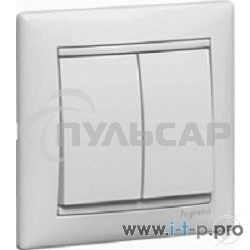 Переключатель Legrand 774408 2напр 2клав 10A Valena белый