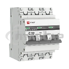 Выключатель автоматический модульный 3п C 32А 4.5кА ВА 47-63 PROxima EKF mcb4763-3-32C-pro
