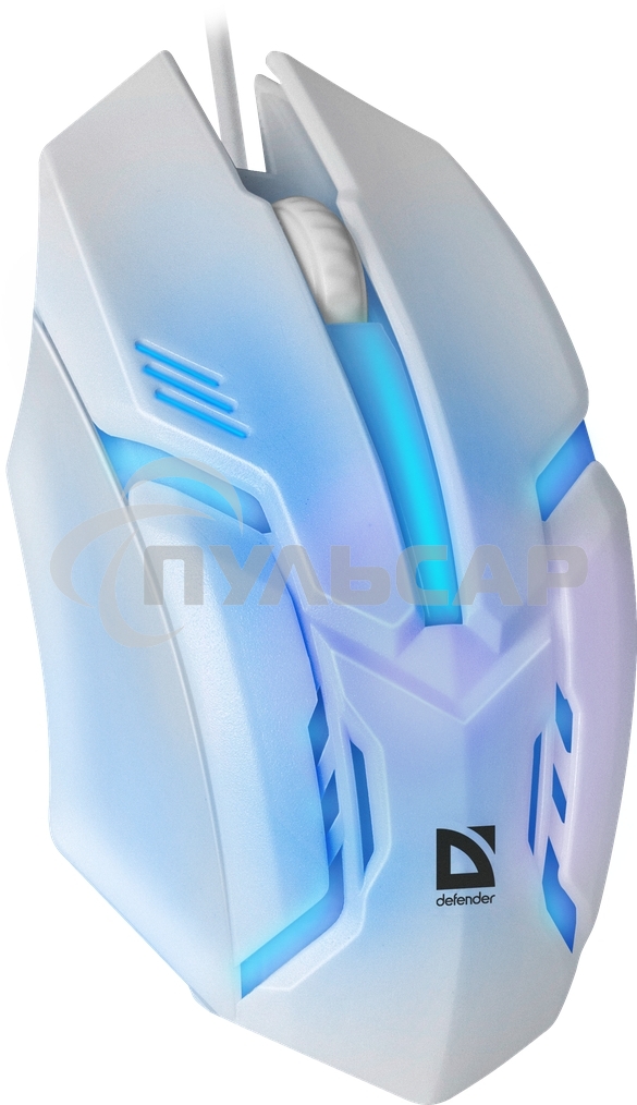 Мышь проводная Defender Cyber MB-560L белый, 1200 dpi, USB, кнопки - 3