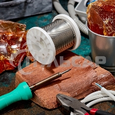 Припой ПОСу 95-5, 500г, Ø2мм, (олово 95%, сурьма 5%), бессвинцовый, ГОСТ 21931-76, катушка Rexant