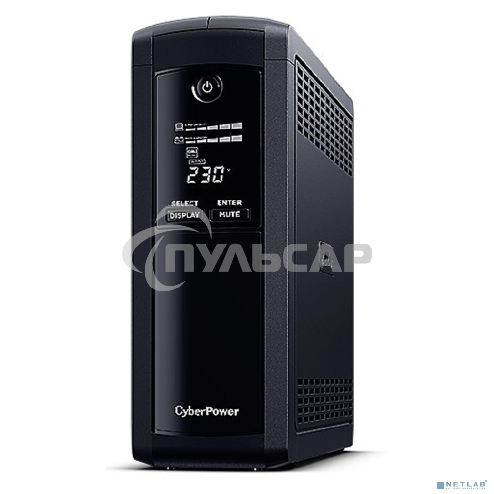 Источник бесперебойного питания UPS CyberPower VP1200EILCD Line-Interactive 1200VA/720W USB/RS-232/RJ11/45 (4 + 4 IEC С13)