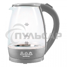 Чайник электрический Мастерица ЕК-1801G, дымчатый, 1,8л, стекло, 1850 Вт Чайник электрический Мастерица ЕК-1801G, дымчатый, 1,8л, стекло, 1850 Вт