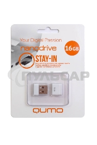 Флешка USB QUMO 16 Gb, NANO QM16GUD-NANO-W белый