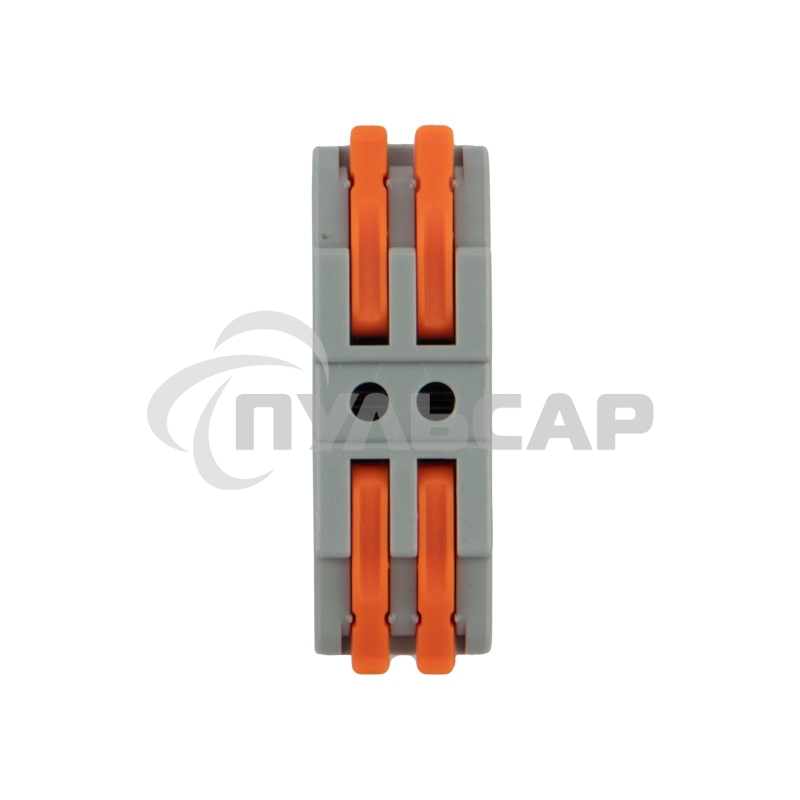 Клемма соединительная многоразовая проходная 2 полюса (0,08-4 мм²), серая (25 шт./уп.) Rexant