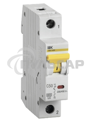 Выключатель автоматический модульный 1п C 50А 6кА ВА47-60M IEK MVA31-1-050-C