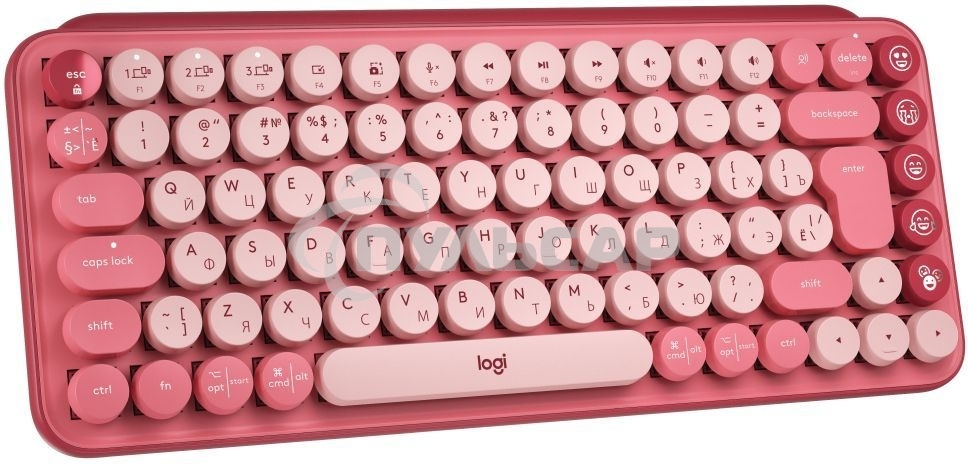 Клавиатура беспроводная Logitech POP KEYS, Heartbreaker Rose (M/N: YR0080/CU0021)
