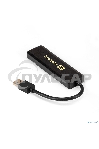 Хаб USB (концентратор) ExeGate DUB-4P/1 (кабель-адаптер USB3.0 --> 4xUSB3.0, Plug&Play, черный)