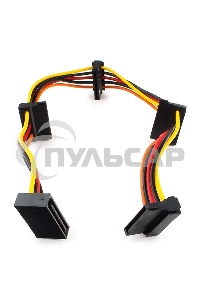 Кабель Cablexpert Кабеля питания SATA, 4x15pin(M)/15pin(F), 40см (CC-SATAMF-03)
