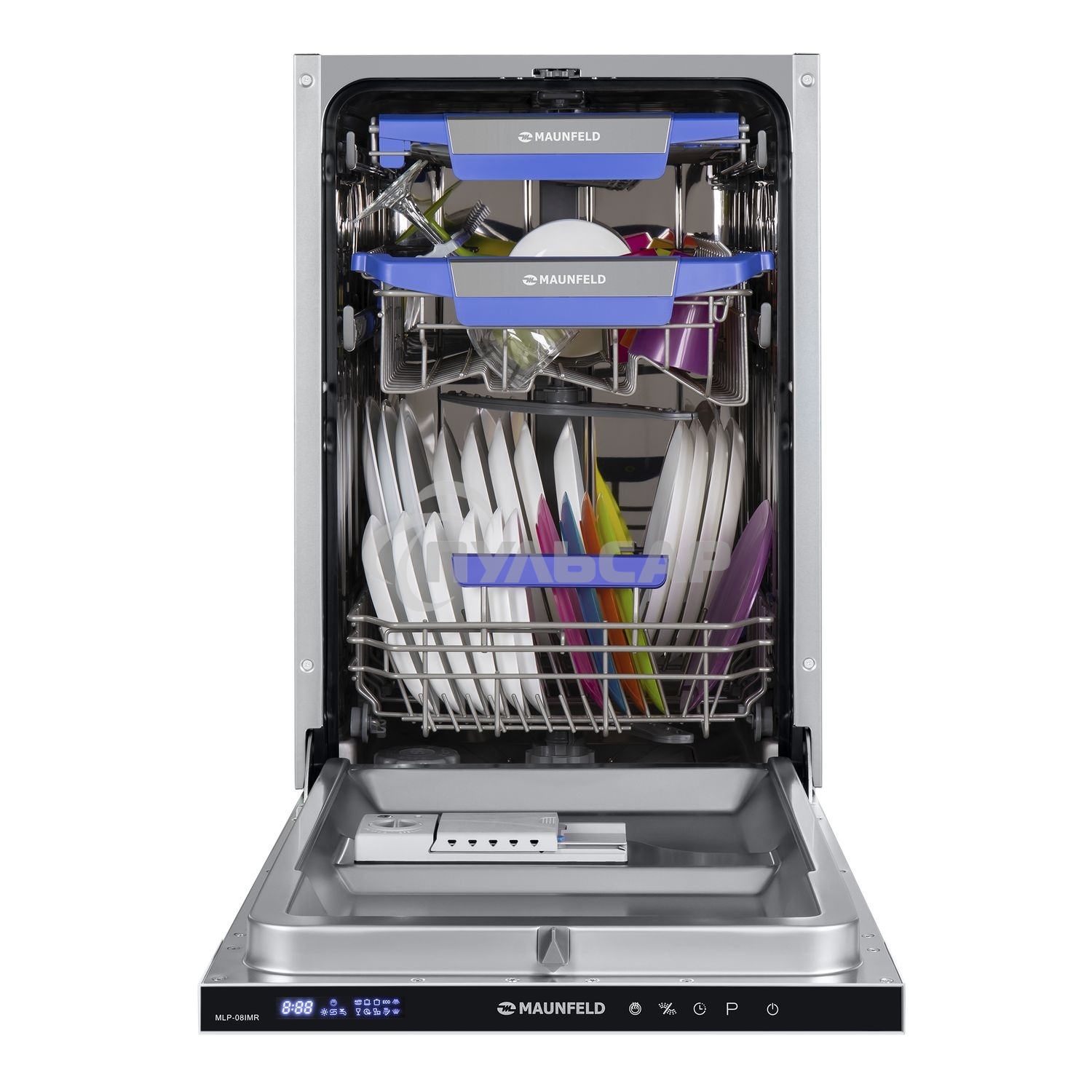 Встраиваемая посудомоечная машина Maunfeld MLP-08IMR, черный, 44.5 см, 10 компл., 47 дБ, класс A++