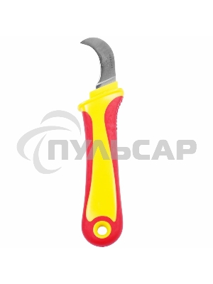 Нож монтажника, нержавеющая сталь, изогнутое лезвие Rexant