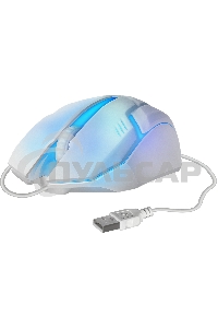 Мышь проводная Defender Cyber MB-560L белый, 1200 dpi, USB, кнопки - 3