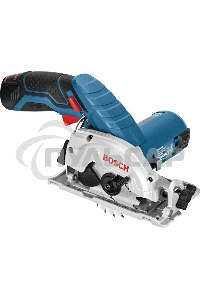 Пилы электрические сабельные, ленточные, Лобзики Bosch GKS 10,8 V-LI 06016A1001 Пила циркулярная аккумуляторная диаметр диска 85мм, скорось вращения 1400 об/мин,напряжение аккум 10.8 В,емкость аккум 2А*ч,вес 1.2кг