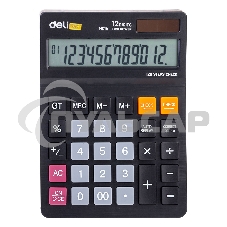 Калькулятор настольный Deli EM01420 черный 12-разр.