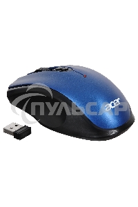 Мышь беспроводная Acer OMR031 черный/синий, 1600 dpi, радиоканал, USB, кнопки - 4