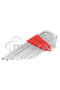 Набор ключей Matrix имбусовых TORX, 9 шт: T10-T50, CrV, удлиненные, сатин.
