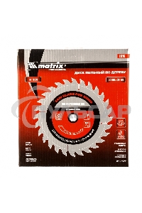 Пильный диск по дереву Matrix, ф160 х 20 мм, 36 зубьев + кольцо 20/16