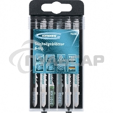 Набор полотен GROSS для электролобзика по дереву, 6шт., Profi, пластиковый кейс GROSS 78290