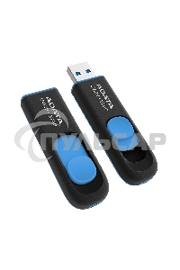 Флешка USB ADATA UV128 (AUV128-32G-RBE), 32 Gb, USB 3.0, R/W 100/30, черный/синий
